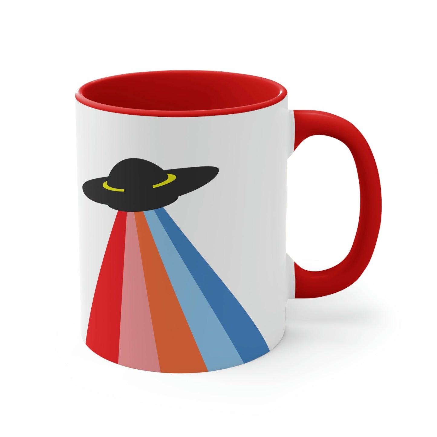 UFO Poster Minimal Art Aliens Arrival Classic Accent Coffee Mug 11oz Ichaku [Perfect Gifts Selection]