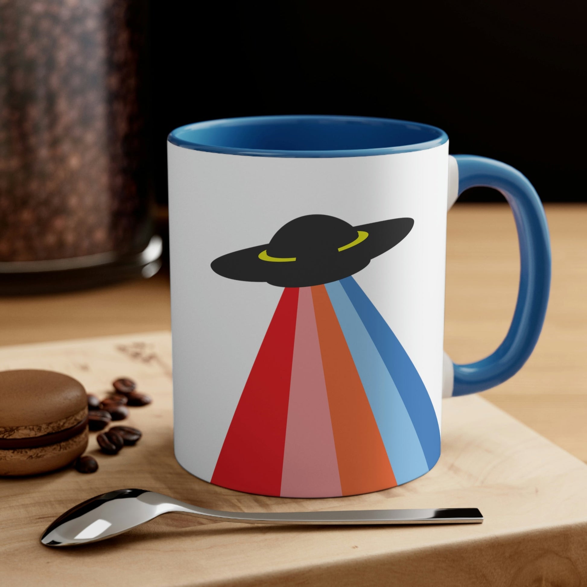 UFO Poster Minimal Art Aliens Arrival Classic Accent Coffee Mug 11oz Ichaku [Perfect Gifts Selection]