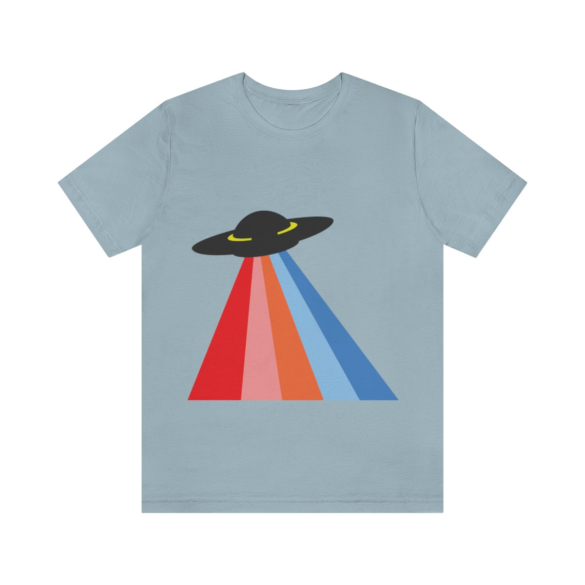 UFO Poster Minimal Art Aliens Arrival Unisex Jersey Short Sleeve T-Shirt Ichaku [Perfect Gifts Selection]