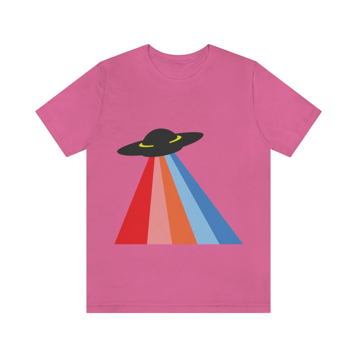 UFO Poster Minimal Art Aliens Arrival Unisex Jersey Short Sleeve T-Shirt Ichaku [Perfect Gifts Selection]