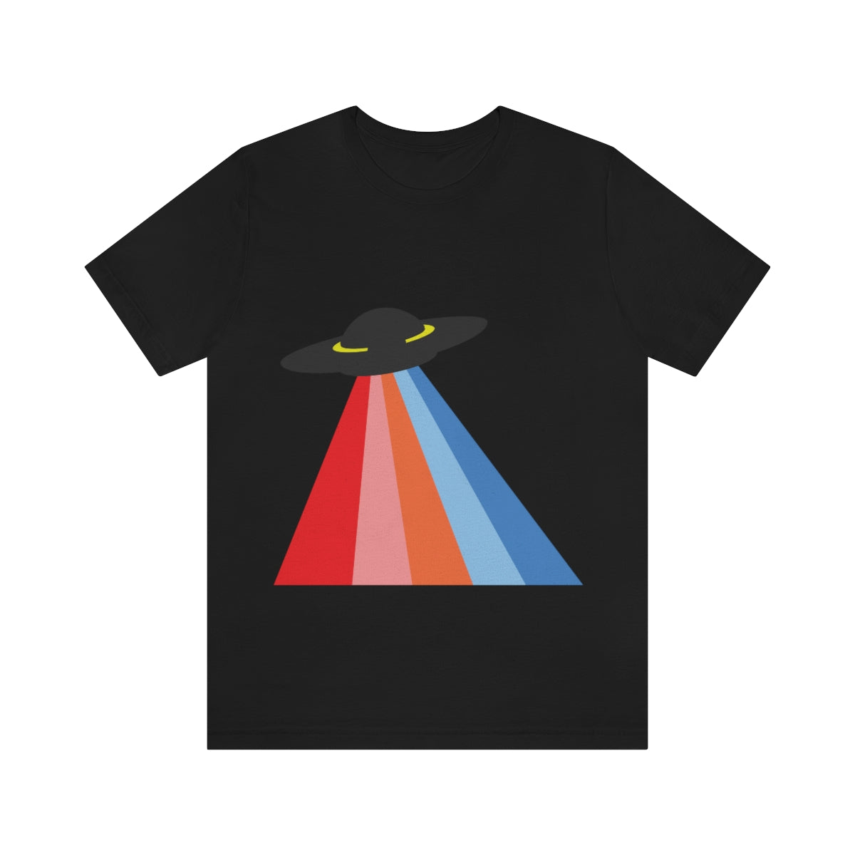 UFO Poster Minimal Art Aliens Arrival Unisex Jersey Short Sleeve T-Shirt Ichaku [Perfect Gifts Selection]