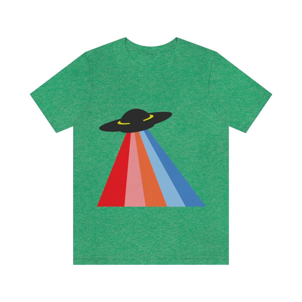 UFO Poster Minimal Art Aliens Arrival Unisex Jersey Short Sleeve T-Shirt Ichaku [Perfect Gifts Selection]