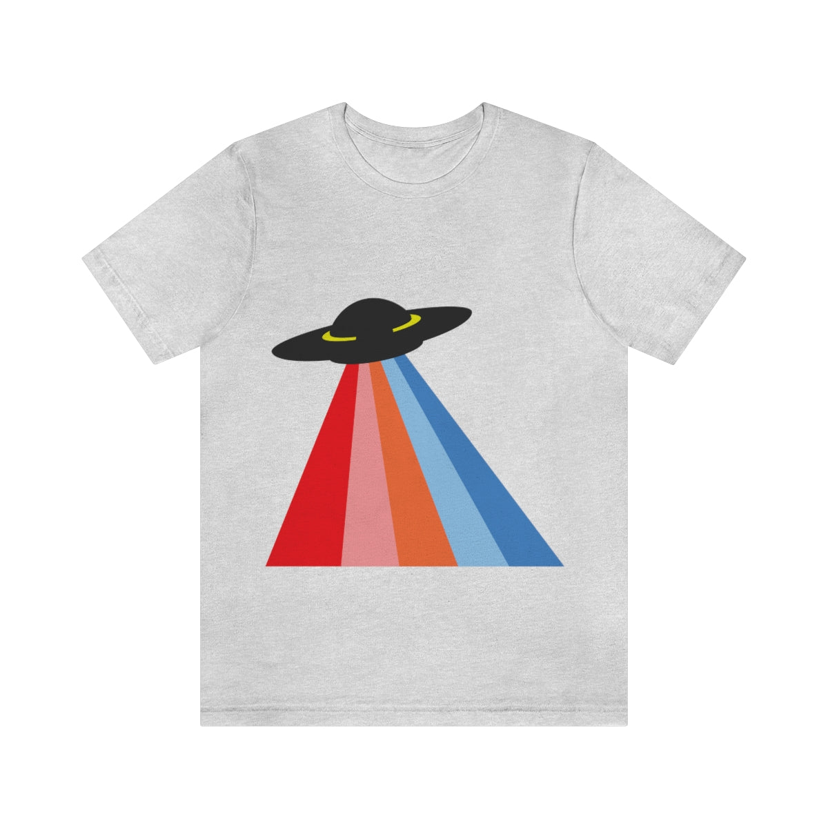 UFO Poster Minimal Art Aliens Arrival Unisex Jersey Short Sleeve T-Shirt Ichaku [Perfect Gifts Selection]