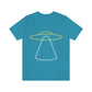 UFO Retro Glowing Neon Light Aliens Arrival Classic TV Series Unisex Jersey Short Sleeve T-Shirt Ichaku [Perfect Gifts Selection]