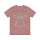 UFO Retro Glowing Neon Light Aliens Arrival Classic TV Series Unisex Jersey Short Sleeve T-Shirt Ichaku [Perfect Gifts Selection]