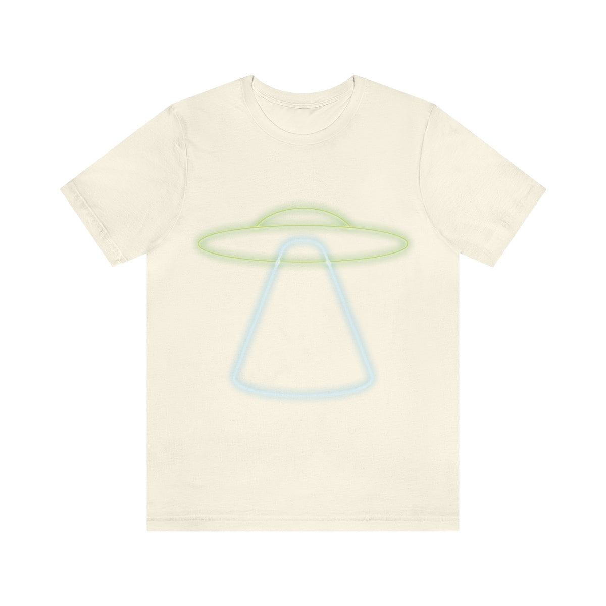 UFO Retro Glowing Neon Light Aliens Arrival Classic TV Series Unisex Jersey Short Sleeve T-Shirt Ichaku [Perfect Gifts Selection]