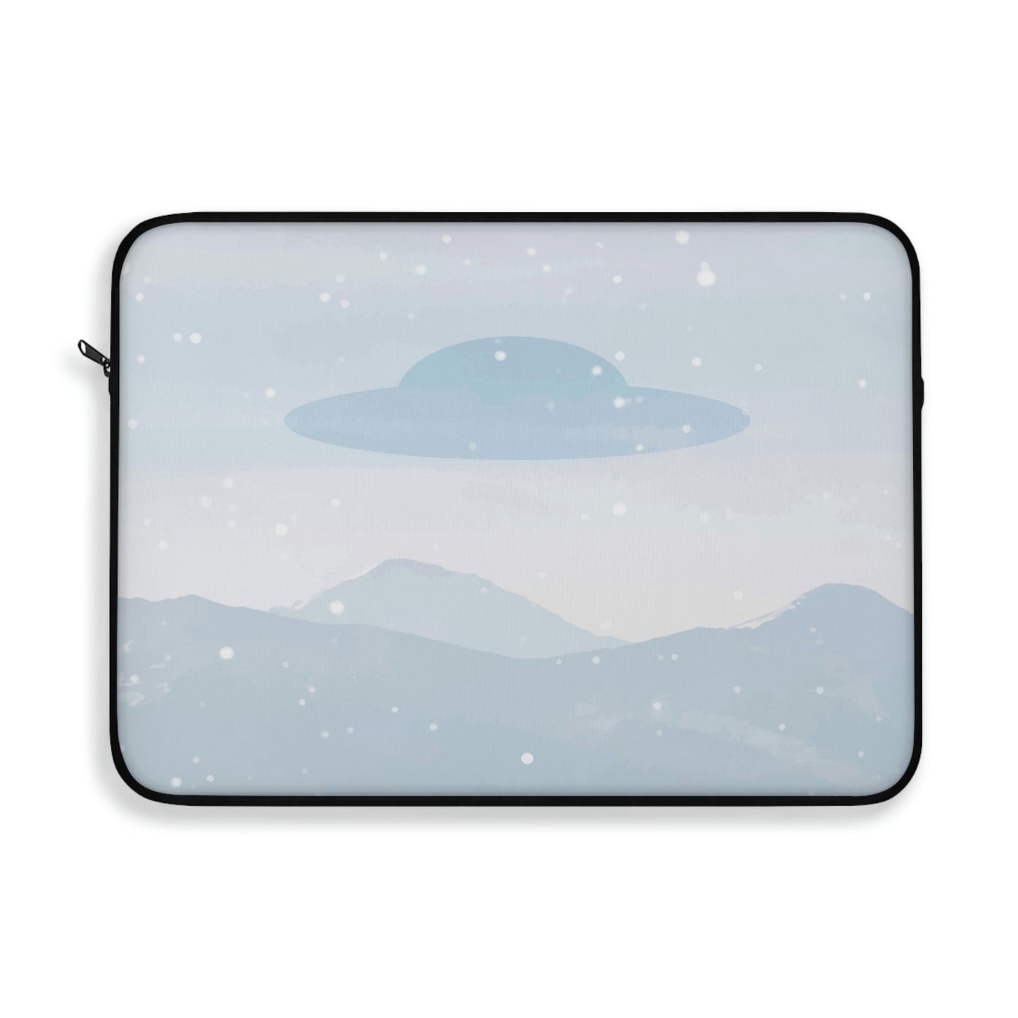 UFO Watercolor Winter Nature Aliens Arrival Art Laptop Sleeve Ichaku [Perfect Gifts Selection]