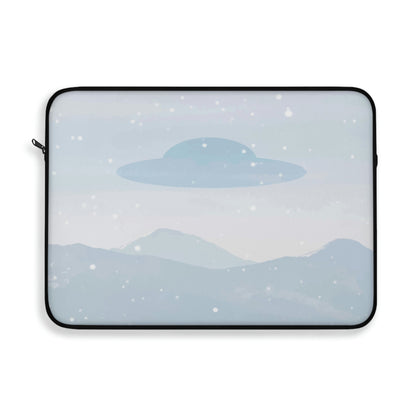 UFO Watercolor Winter Nature Aliens Arrival Art Laptop Sleeve Ichaku [Perfect Gifts Selection]