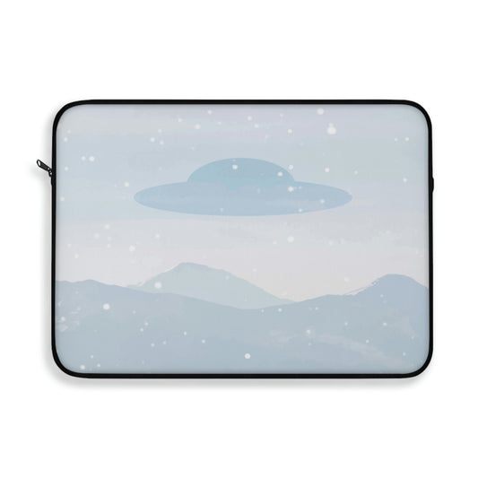 UFO Watercolor Winter Nature Aliens Arrival Art Laptop Sleeve Ichaku [Perfect Gifts Selection]