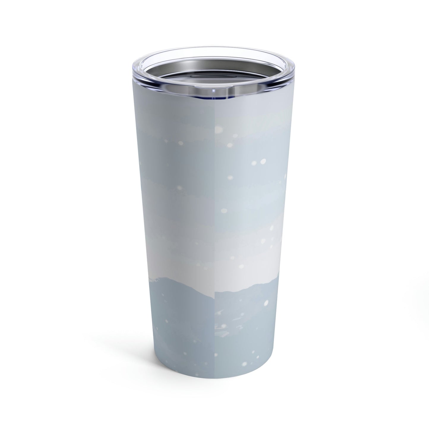 UFO Watercolor Winter Nature Aliens Arrival Art Stainless Steel Hot or Cold Vacuum Tumbler 20oz Ichaku [Perfect Gifts Selection]