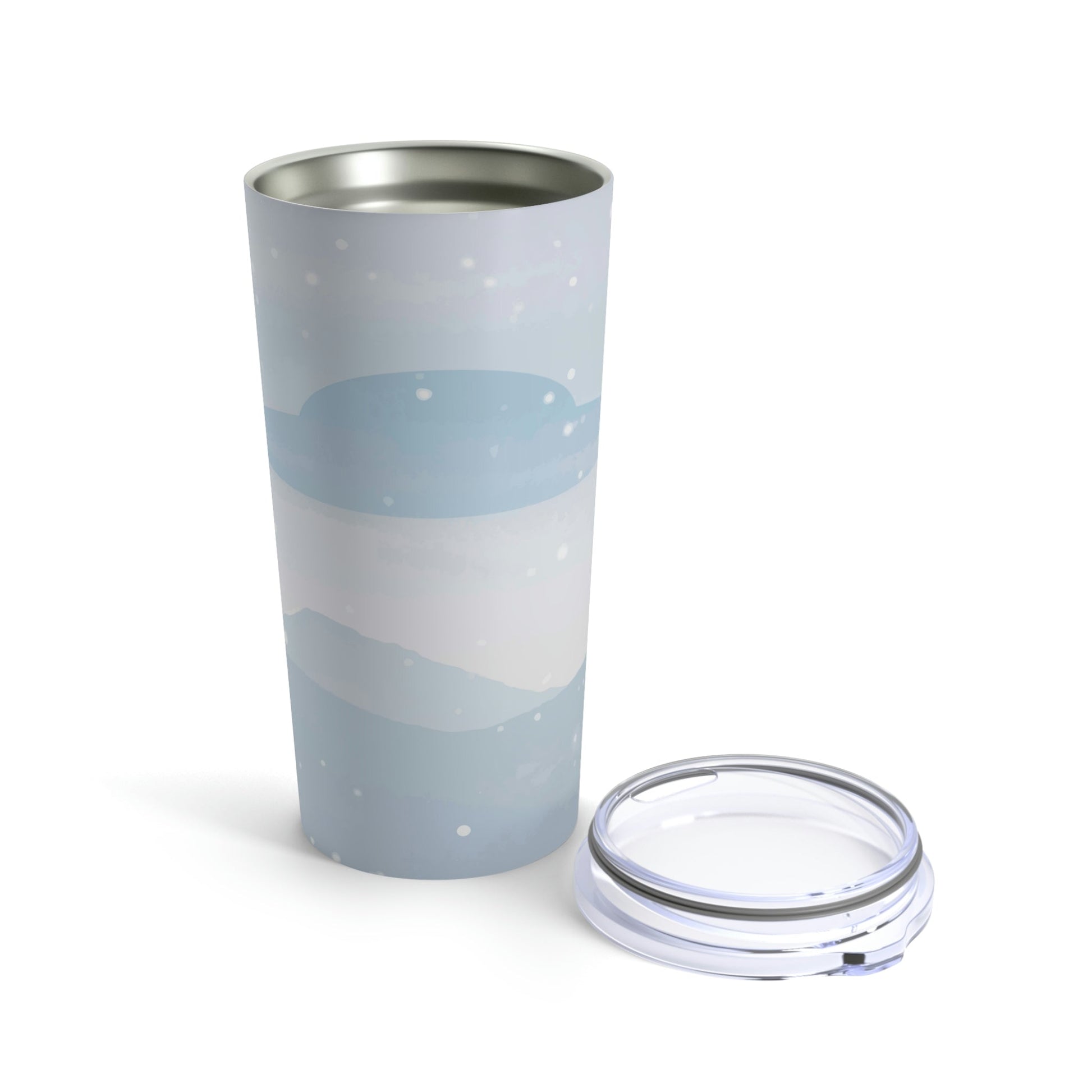 UFO Watercolor Winter Nature Aliens Arrival Art Stainless Steel Hot or Cold Vacuum Tumbler 20oz Ichaku [Perfect Gifts Selection]
