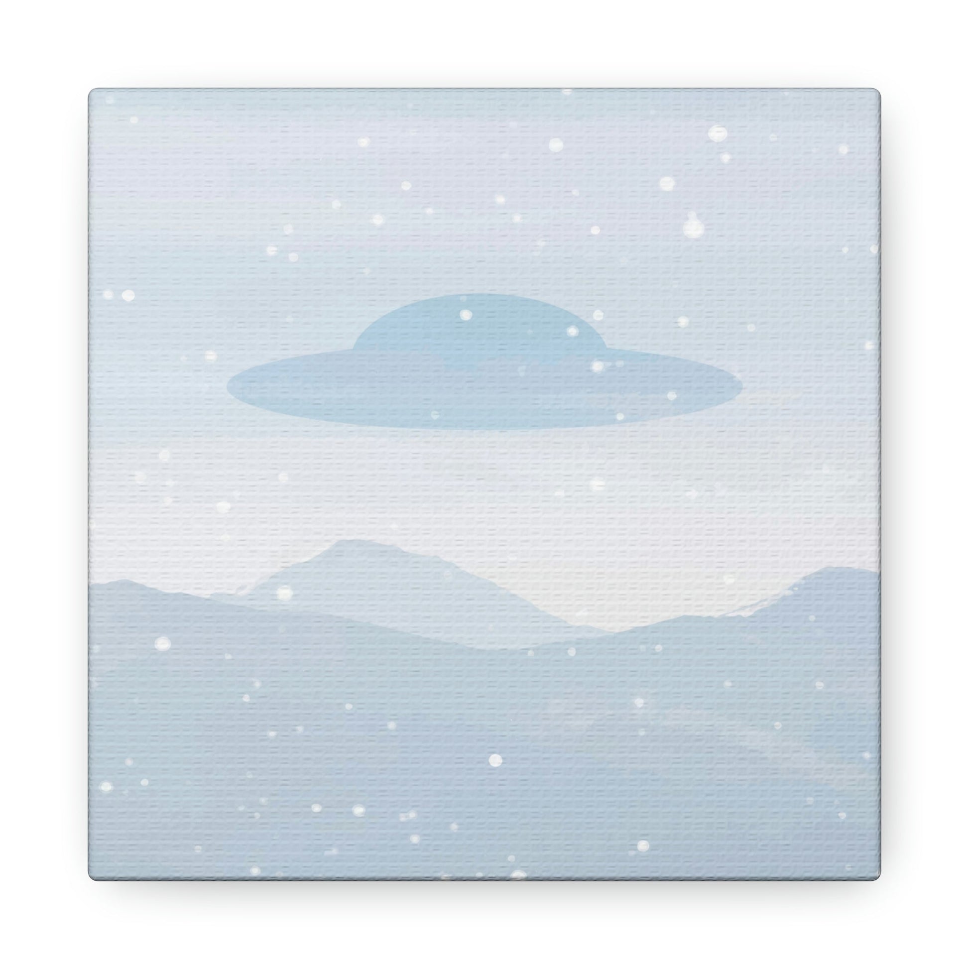 UFO Watercolor Winter Nature Aliens Arrival Classic Art Canvas Gallery Wraps Ichaku [Perfect Gifts Selection]