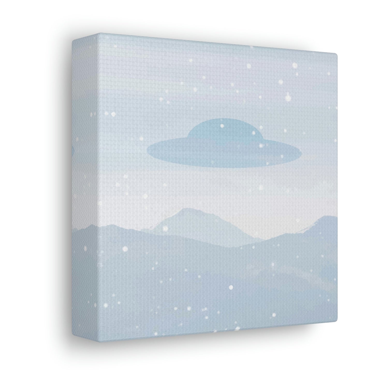 UFO Watercolor Winter Nature Aliens Arrival Classic Art Canvas Gallery Wraps Ichaku [Perfect Gifts Selection]