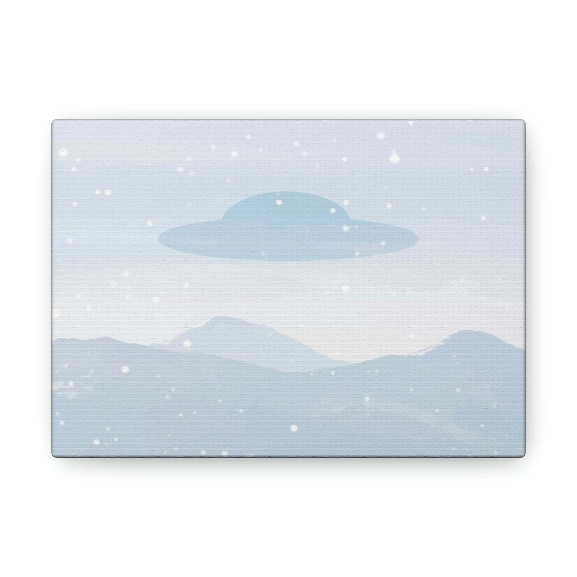 UFO Watercolor Winter Nature Aliens Arrival Classic Art Canvas Gallery Wraps Ichaku [Perfect Gifts Selection]