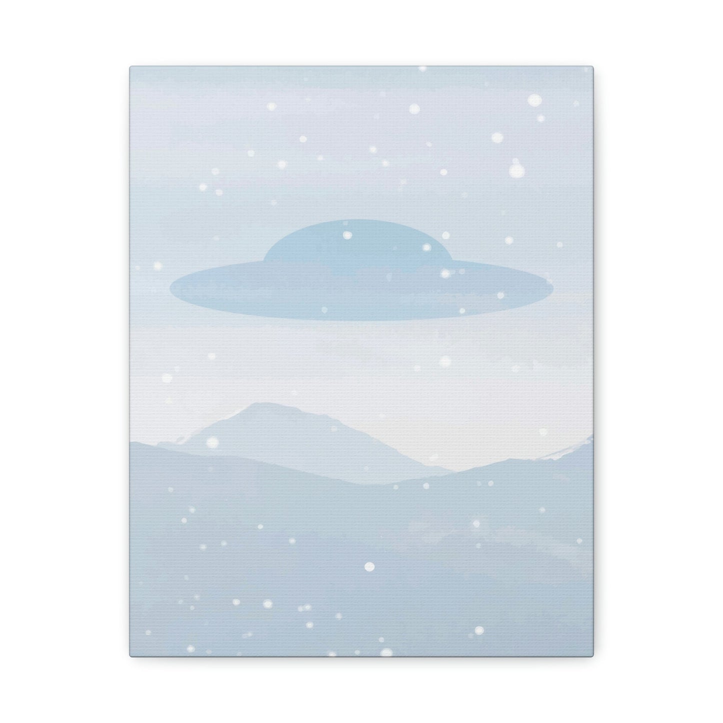 UFO Watercolor Winter Nature Aliens Arrival Classic Art Canvas Gallery Wraps Ichaku [Perfect Gifts Selection]