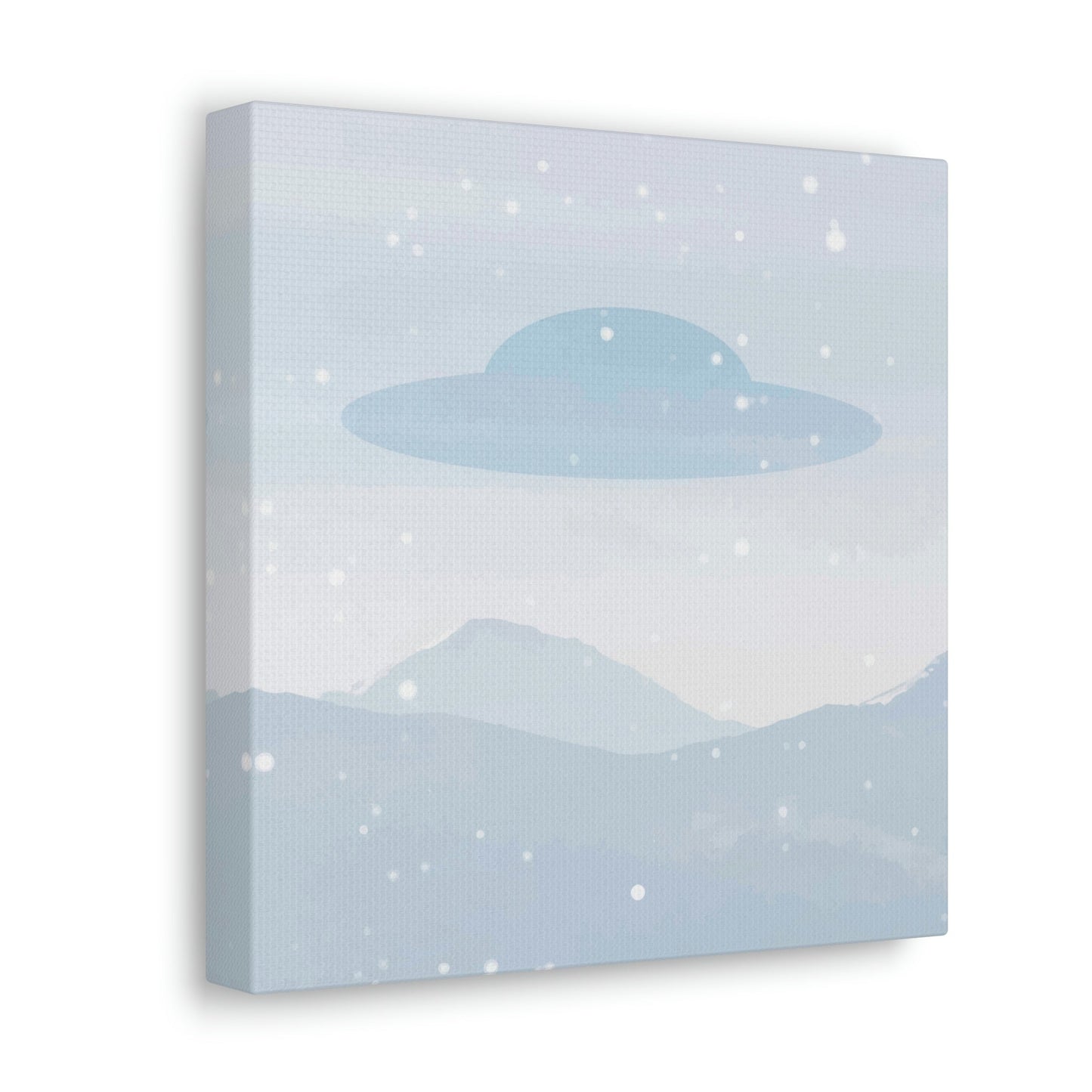 UFO Watercolor Winter Nature Aliens Arrival Classic Art Canvas Gallery Wraps Ichaku [Perfect Gifts Selection]