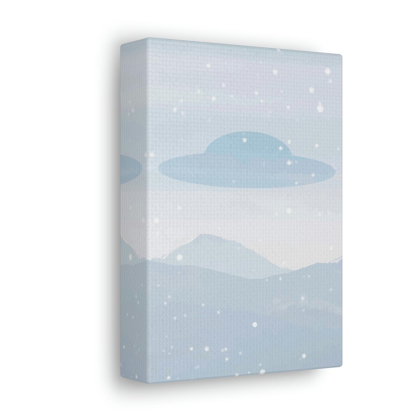 UFO Watercolor Winter Nature Aliens Arrival Classic Art Canvas Gallery Wraps Ichaku [Perfect Gifts Selection]