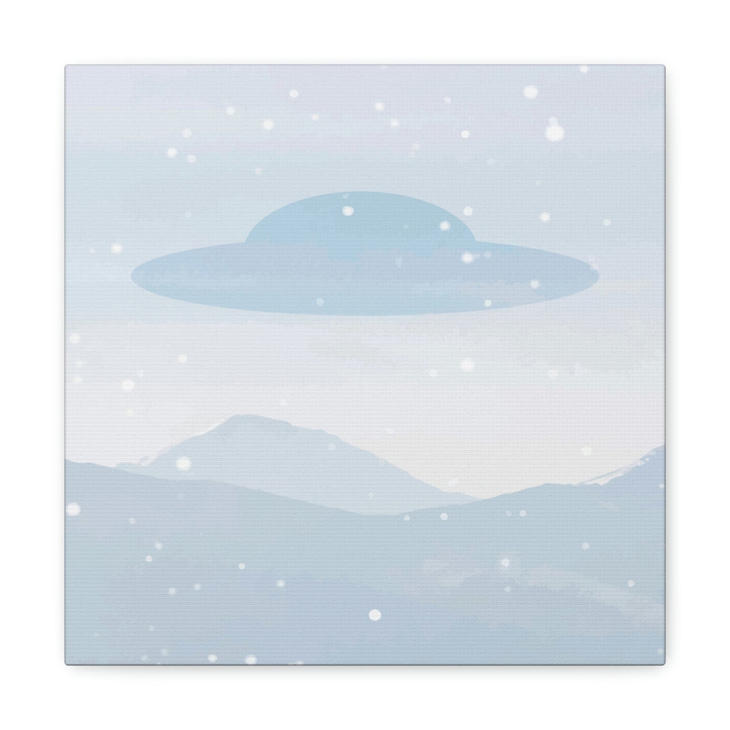 UFO Watercolor Winter Nature Aliens Arrival Classic Art Canvas Gallery Wraps Ichaku [Perfect Gifts Selection]