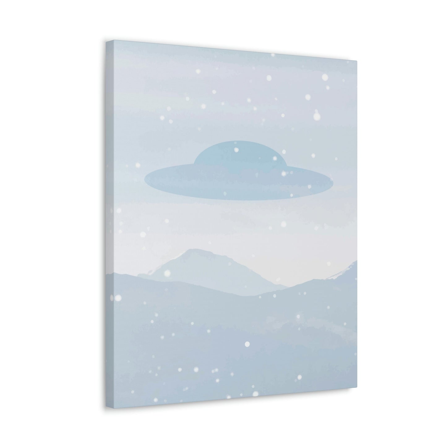 UFO Watercolor Winter Nature Aliens Arrival Classic Art Canvas Gallery Wraps Ichaku [Perfect Gifts Selection]