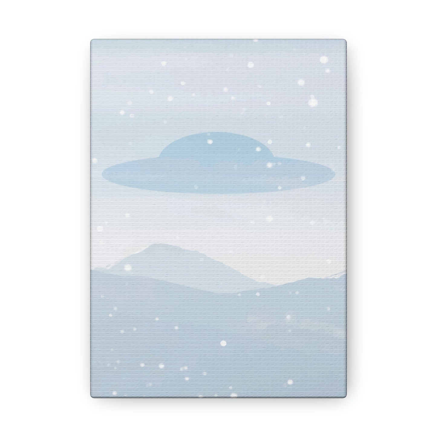 UFO Watercolor Winter Nature Aliens Arrival Classic Art Canvas Gallery Wraps Ichaku [Perfect Gifts Selection]