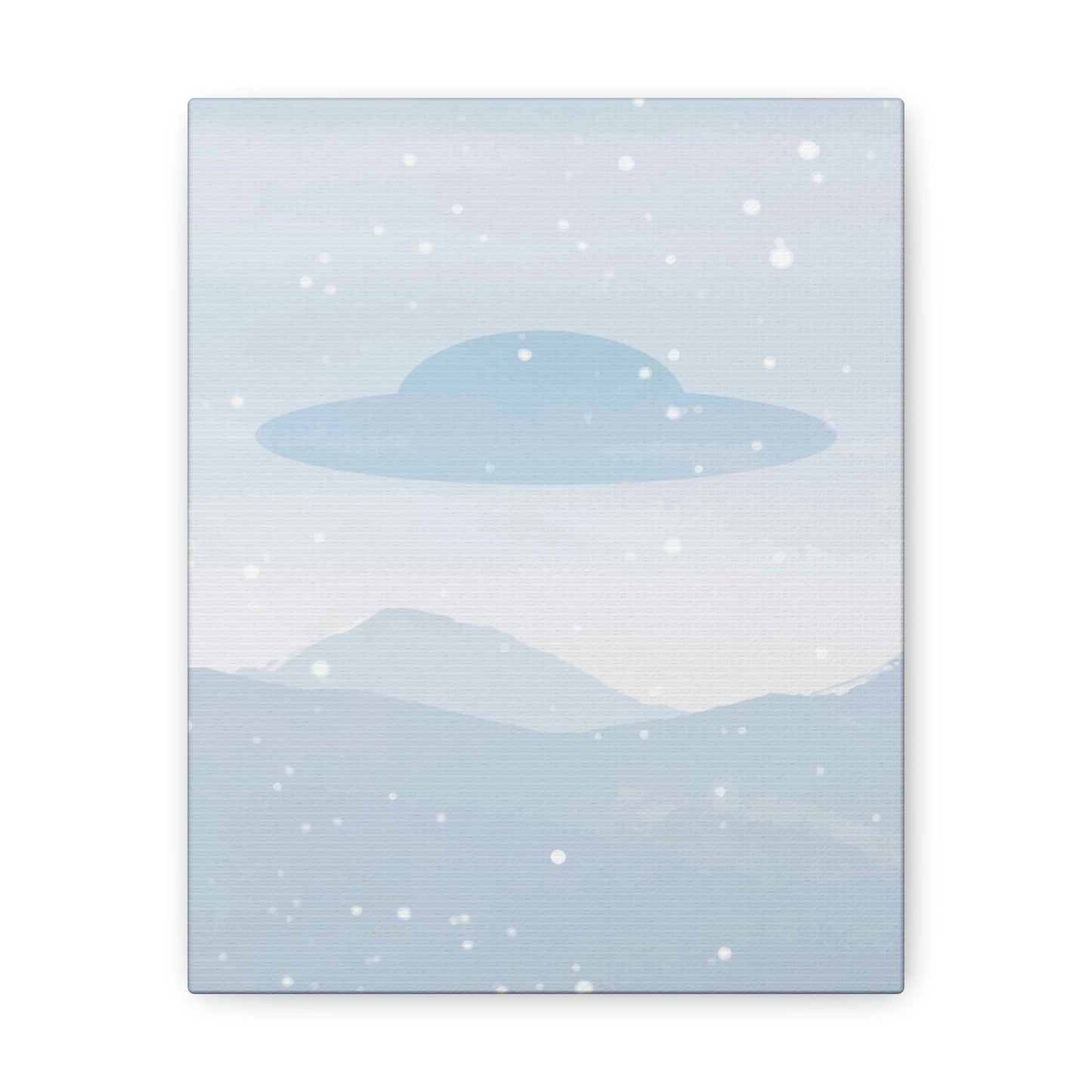 UFO Watercolor Winter Nature Aliens Arrival Classic Art Canvas Gallery Wraps Ichaku [Perfect Gifts Selection]