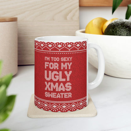 Ugly Christmas Sweater Xmas Slogans Ceramic Mug 11oz Ichaku [Perfect Gifts Selection]