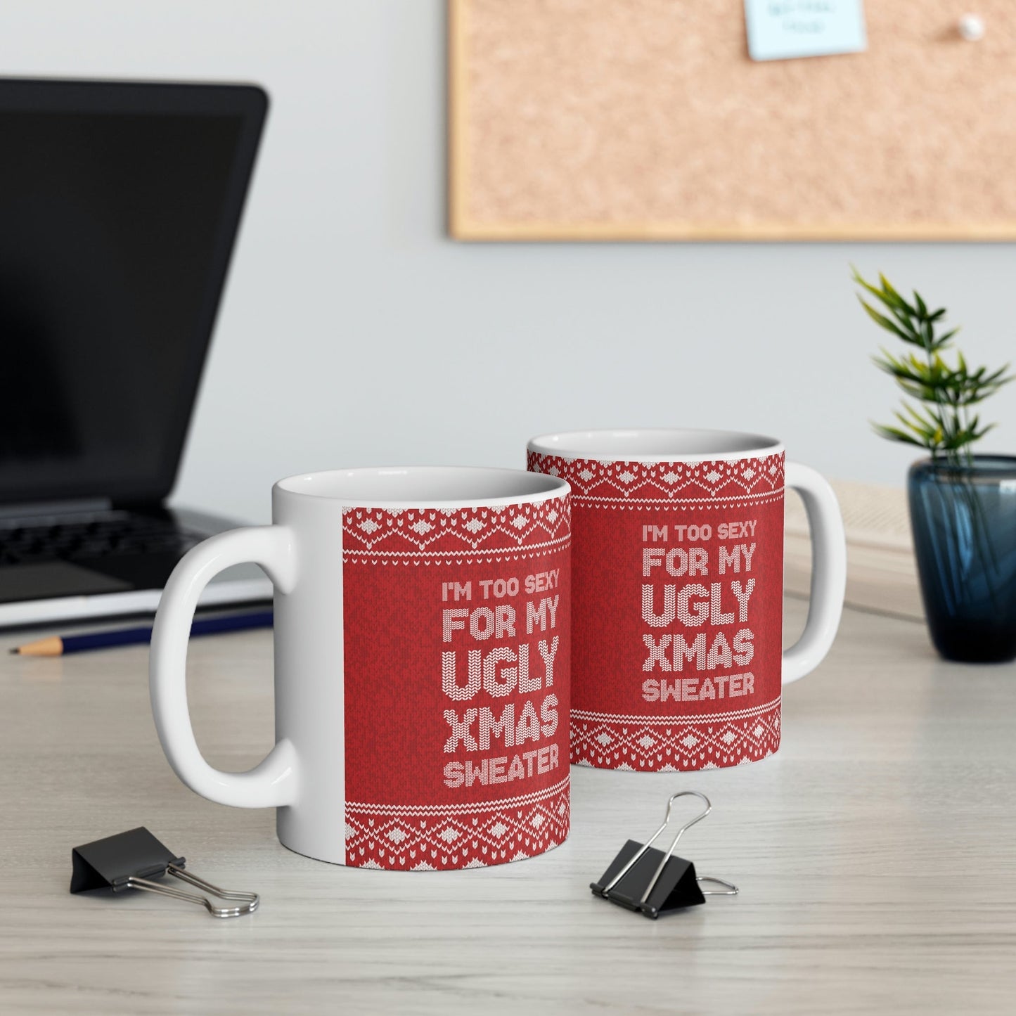 Ugly Christmas Sweater Xmas Slogans Ceramic Mug 11oz Ichaku [Perfect Gifts Selection]