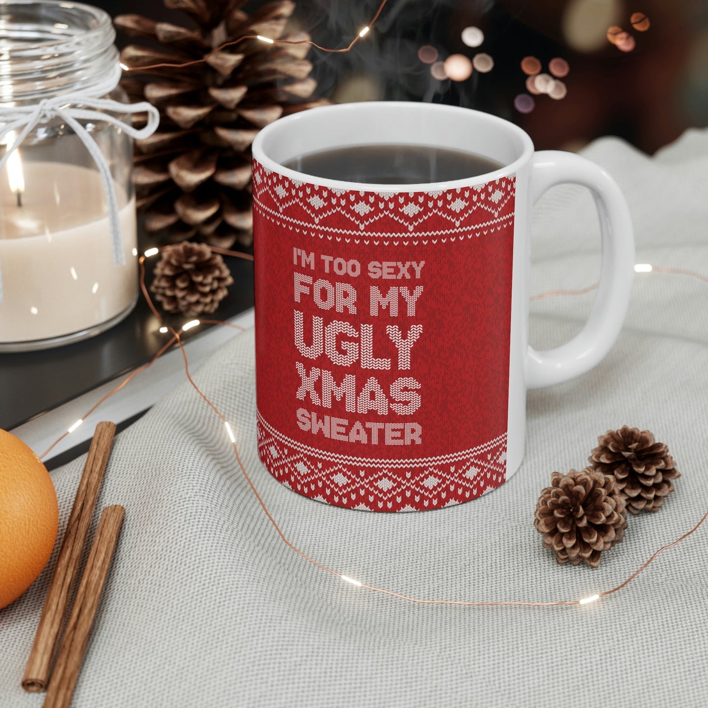 Ugly Christmas Sweater Xmas Slogans Ceramic Mug 11oz Ichaku [Perfect Gifts Selection]