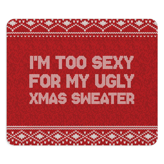 Ugly Christmas Sweater Xmas Slogans Ergonomic Non-slip Creative Design Mouse Pad Ichaku [Perfect Gifts Selection]