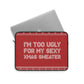 Ugly Christmas Sweater Xmas Slogans Laptop Sleeve Ichaku [Perfect Gifts Selection]