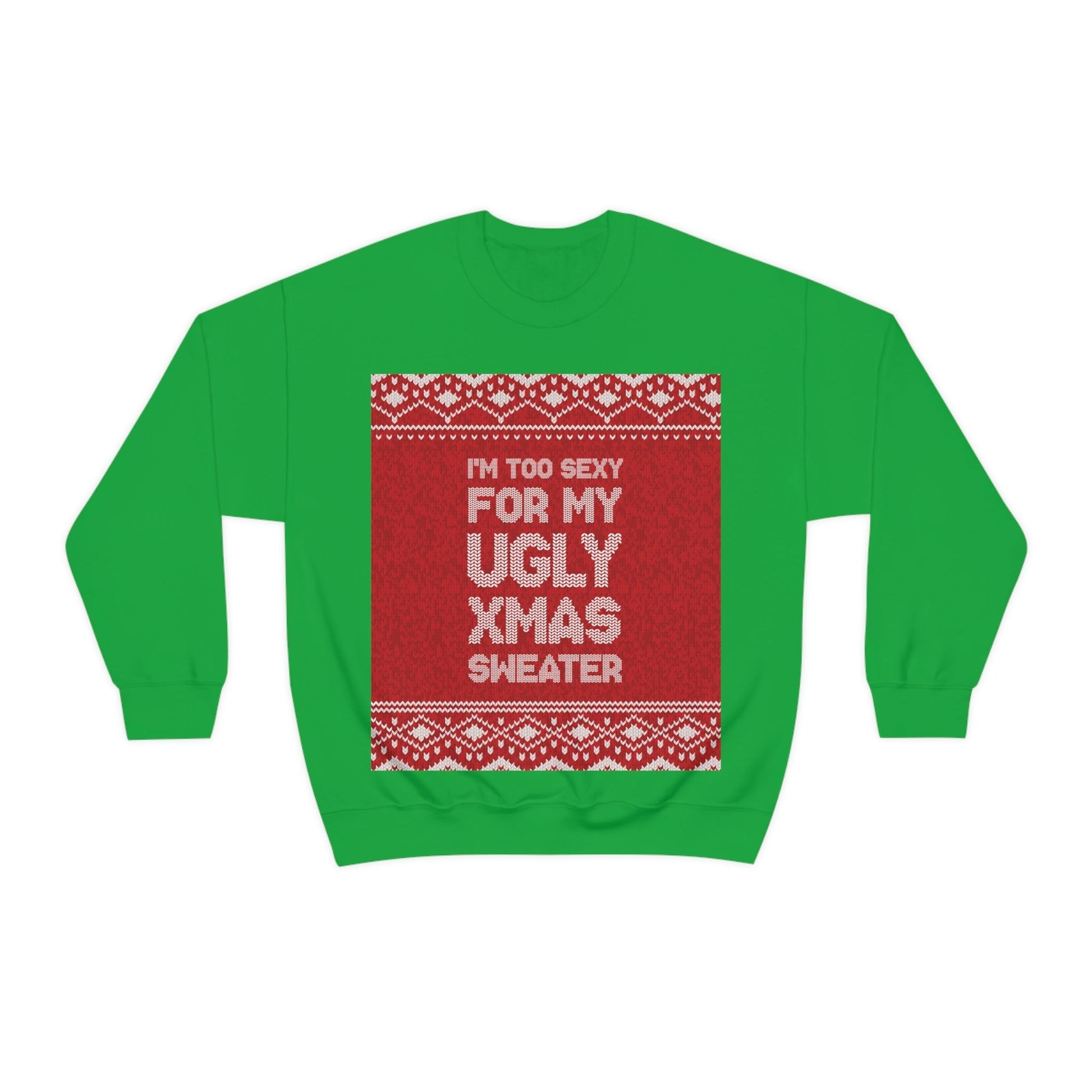 Ugly Christmas Sweater Xmas Slogans Unisex Heavy Blend™ Crewneck Sweatshirt Ichaku [Perfect Gifts Selection]