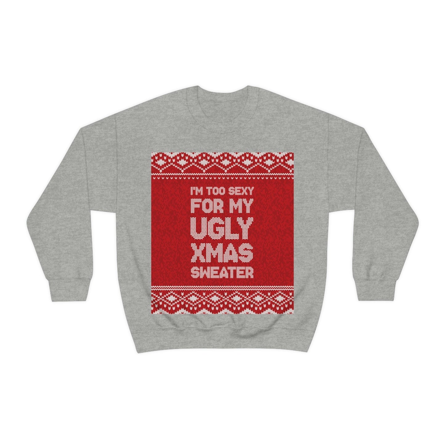 Ugly Christmas Sweater Xmas Slogans Unisex Heavy Blend™ Crewneck Sweatshirt Ichaku [Perfect Gifts Selection]