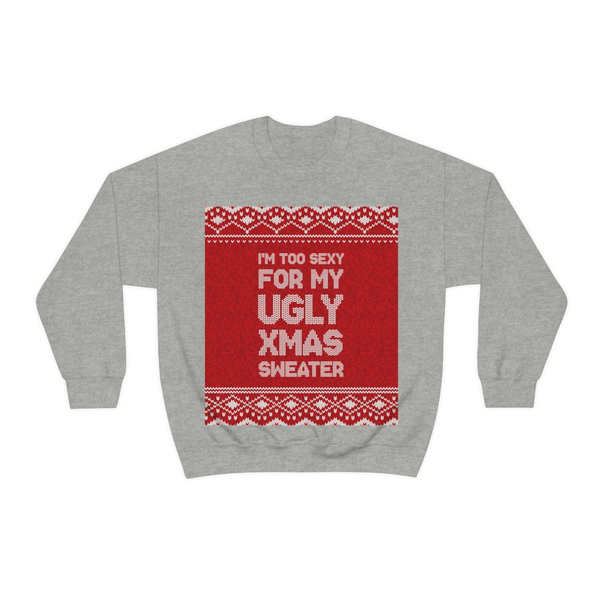 Ugly Christmas Sweater Xmas Slogans Unisex Heavy Blend™ Crewneck Sweatshirt Ichaku [Perfect Gifts Selection]