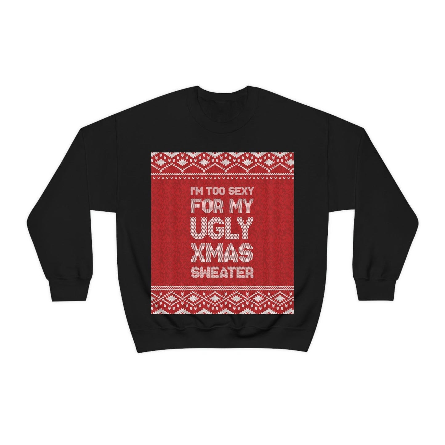 Ugly Christmas Sweater Xmas Slogans Unisex Heavy Blend™ Crewneck Sweatshirt Ichaku [Perfect Gifts Selection]