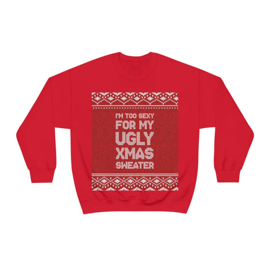 Ugly Christmas Sweater Xmas Slogans Unisex Heavy Blend™ Crewneck Sweatshirt Ichaku [Perfect Gifts Selection]