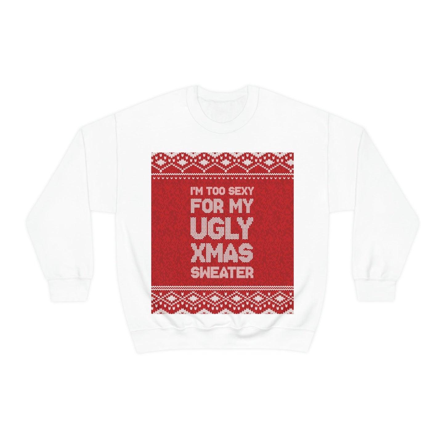 Ugly Christmas Sweater Xmas Slogans Unisex Heavy Blend™ Crewneck Sweatshirt Ichaku [Perfect Gifts Selection]