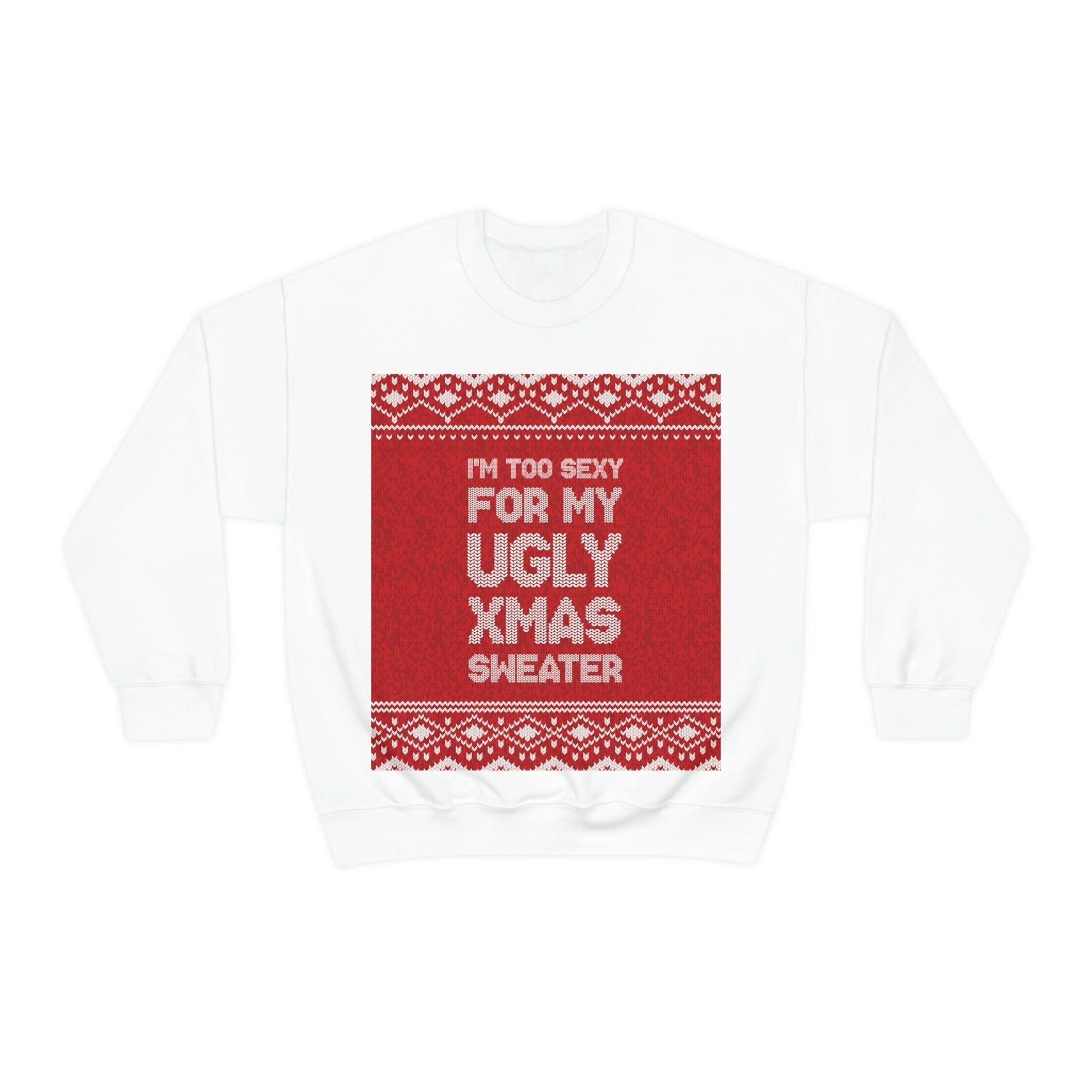 Ugly Christmas Sweater Xmas Slogans Unisex Heavy Blend™ Crewneck Sweatshirt Ichaku [Perfect Gifts Selection]