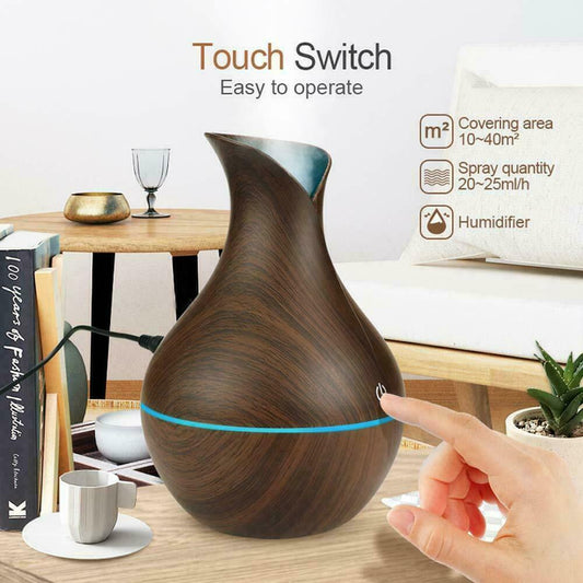 Ultrasonic Humidifier Oil Diffuser Air Purifier Aromatherapy with LED Lights Ichaku [Perfect Gifts Selection]