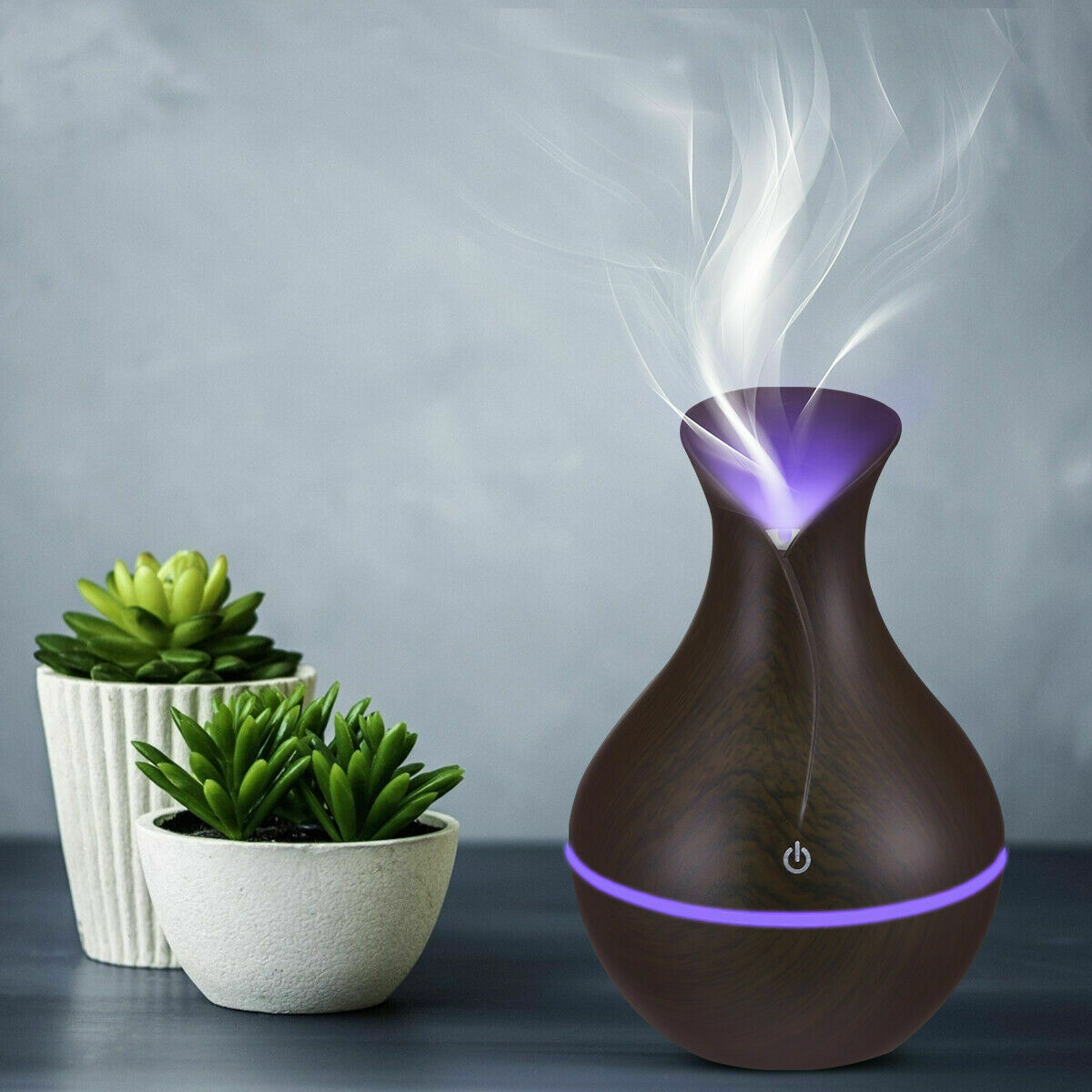 Ultrasonic Humidifier Oil Diffuser Air Purifier Aromatherapy with LED Lights Ichaku [Perfect Gifts Selection]