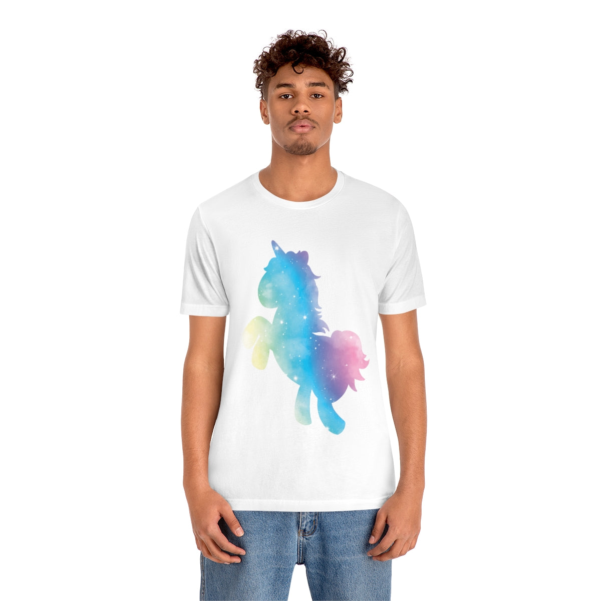 Unicorns Are Cool Rainbow Unisex Jersey Short Sleeve T-Shirt Ichaku [Perfect Gifts Selection]