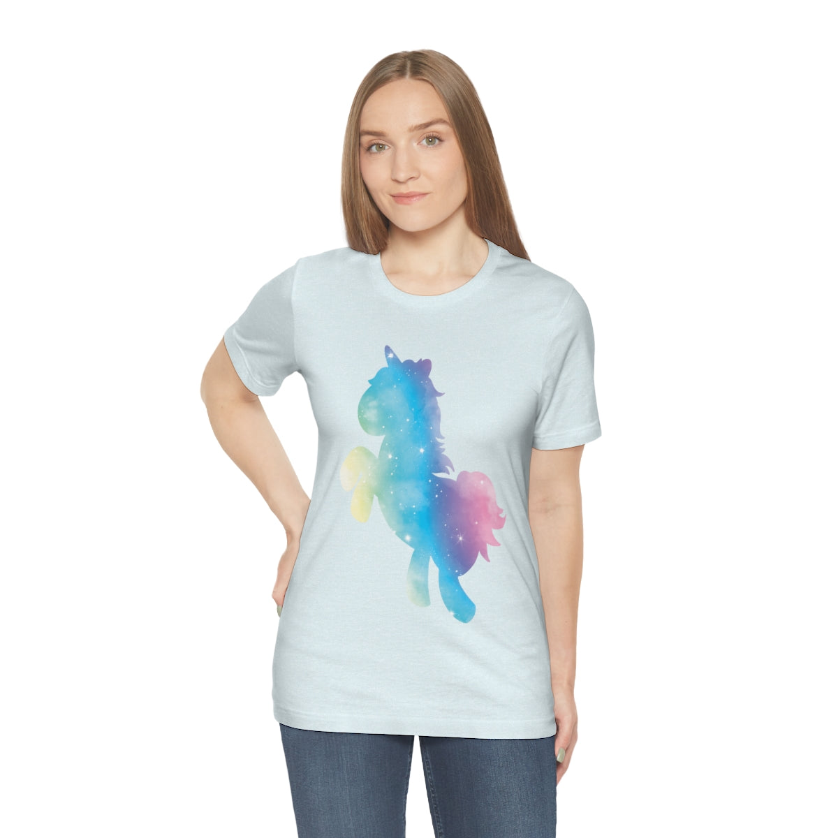 Unicorns Are Cool Rainbow Unisex Jersey Short Sleeve T-Shirt Ichaku [Perfect Gifts Selection]