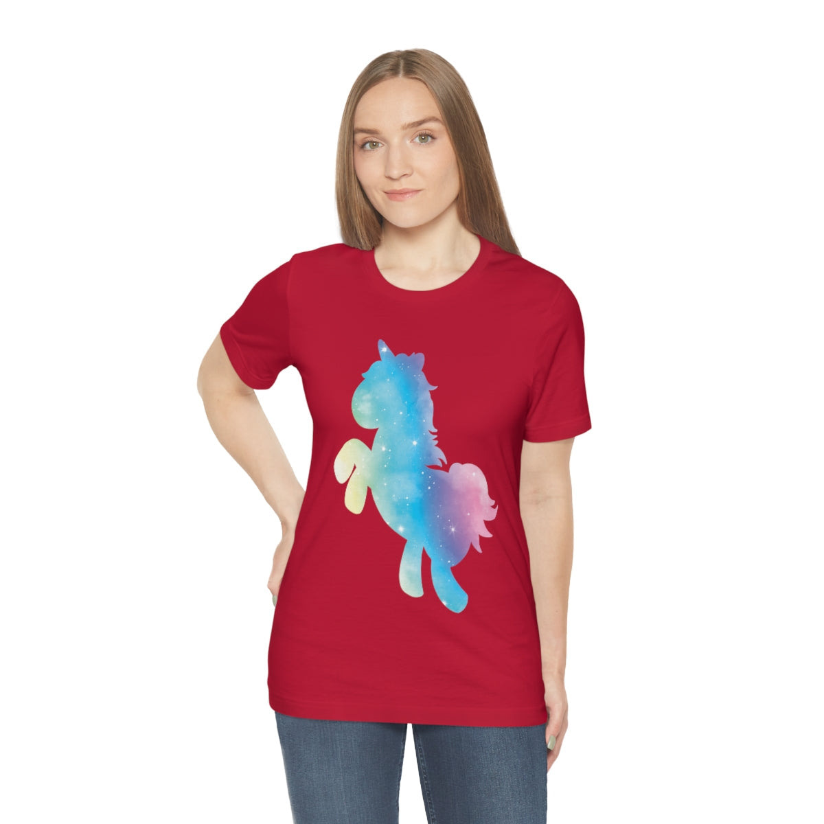 Unicorns Are Cool Rainbow Unisex Jersey Short Sleeve T-Shirt Ichaku [Perfect Gifts Selection]