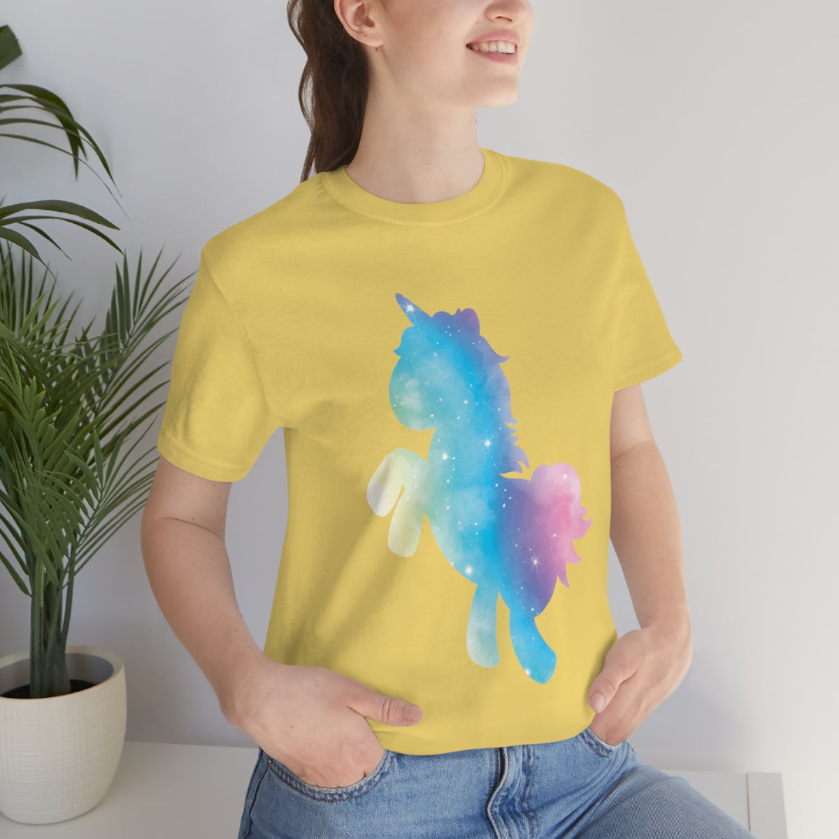 Unicorns Are Cool Rainbow Unisex Jersey Short Sleeve T-Shirt Ichaku [Perfect Gifts Selection]