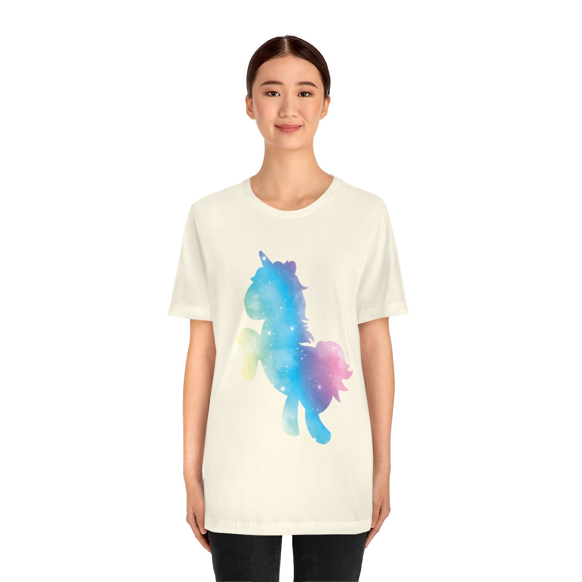 Unicorns Are Cool Rainbow Unisex Jersey Short Sleeve T-Shirt Ichaku [Perfect Gifts Selection]