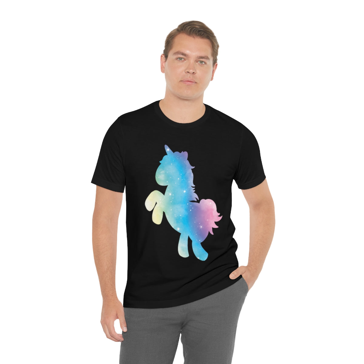 Unicorns Are Cool Rainbow Unisex Jersey Short Sleeve T-Shirt Ichaku [Perfect Gifts Selection]