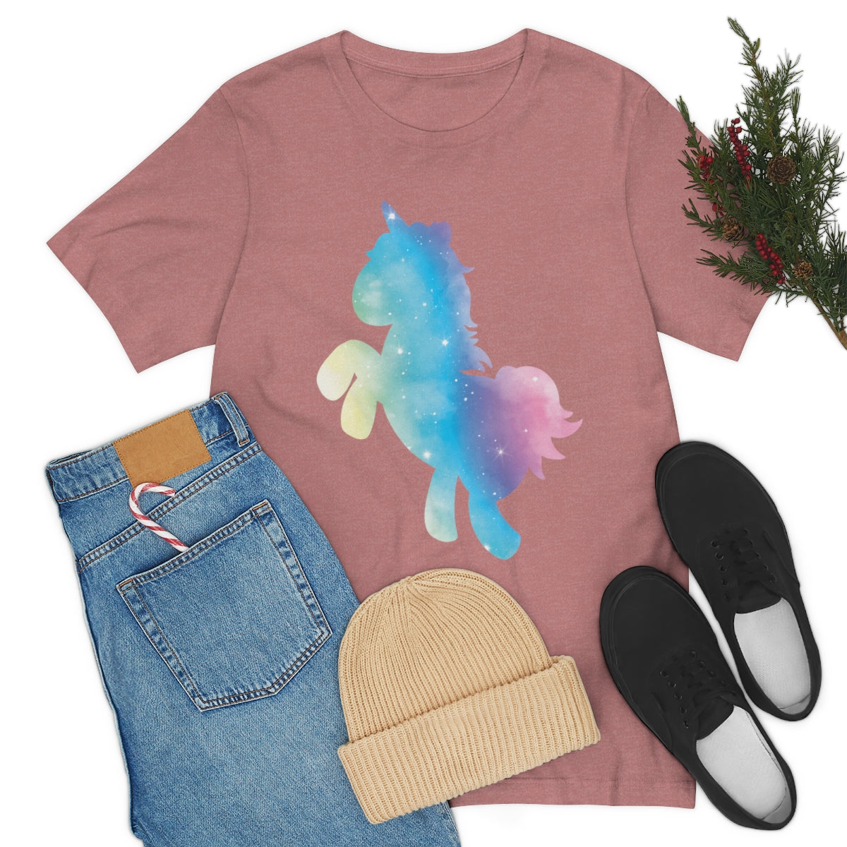 Unicorns Are Cool Rainbow Unisex Jersey Short Sleeve T-Shirt Ichaku [Perfect Gifts Selection]