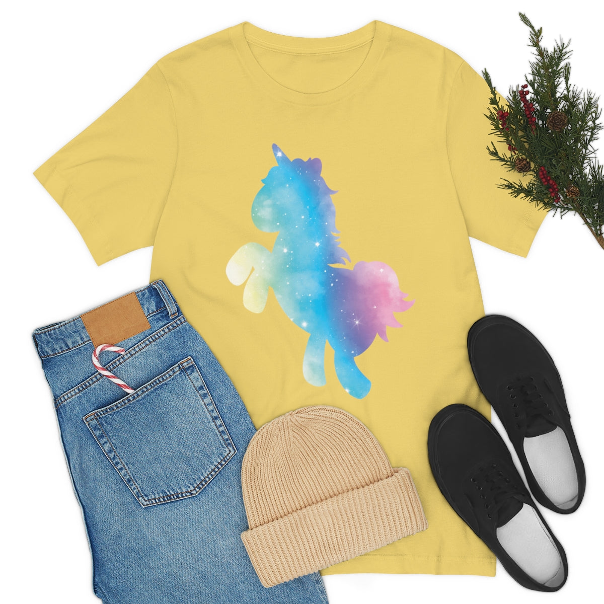 Unicorns Are Cool Rainbow Unisex Jersey Short Sleeve T-Shirt Ichaku [Perfect Gifts Selection]