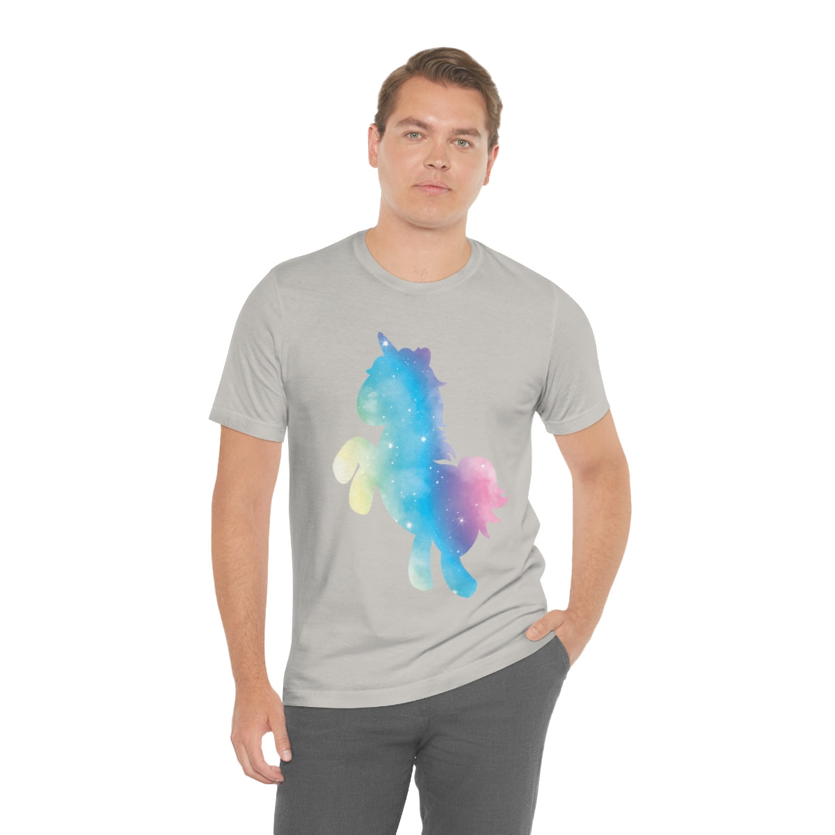 Unicorns Are Cool Rainbow Unisex Jersey Short Sleeve T-Shirt Ichaku [Perfect Gifts Selection]