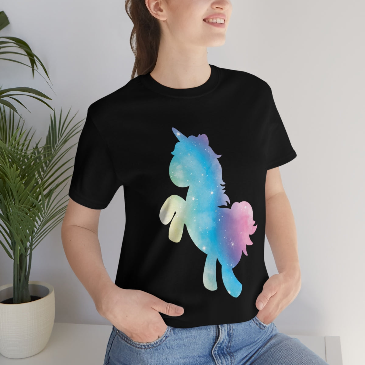 Unicorns Are Cool Rainbow Unisex Jersey Short Sleeve T-Shirt Ichaku [Perfect Gifts Selection]