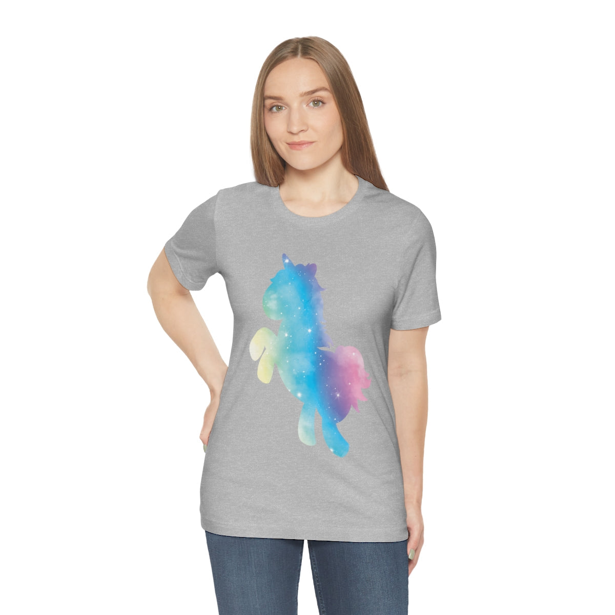 Unicorns Are Cool Rainbow Unisex Jersey Short Sleeve T-Shirt Ichaku [Perfect Gifts Selection]